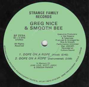 Greg Nice & Smooth Bee – Dope On A Rope (1988, Vinyl) - Discogs