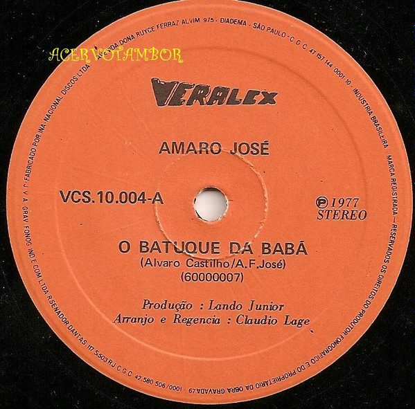 lataa albumi Amaro José - O Batuque Da Babá Obatalá