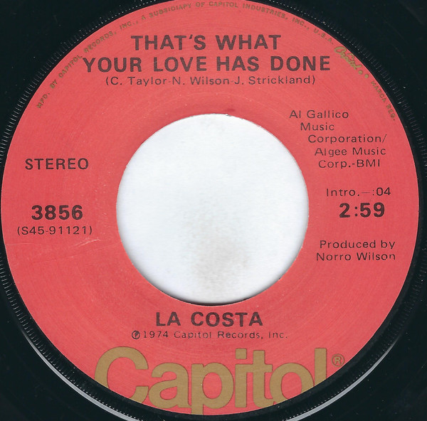 last ned album La Costa - I Wanta Get To You Thats What Your Love Has Done