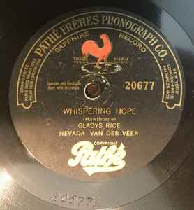 Gladys Rice - Whispering Hope / Sweet Hour Of Prayer album cover