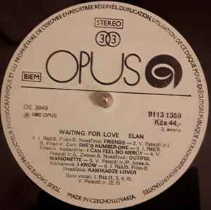 Waiting for Love 91131359 Elan Czech opus LP 