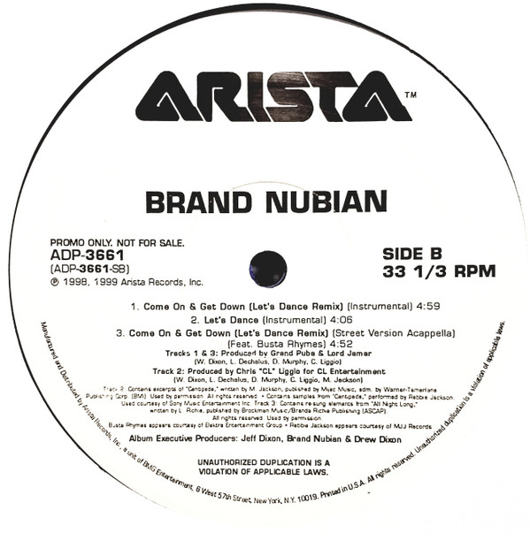 baixar álbum Brand Nubian - Come On Get Down Lets Dance