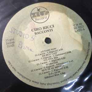 Ciro Ricci Racconti 1992 Vinyl Discogs