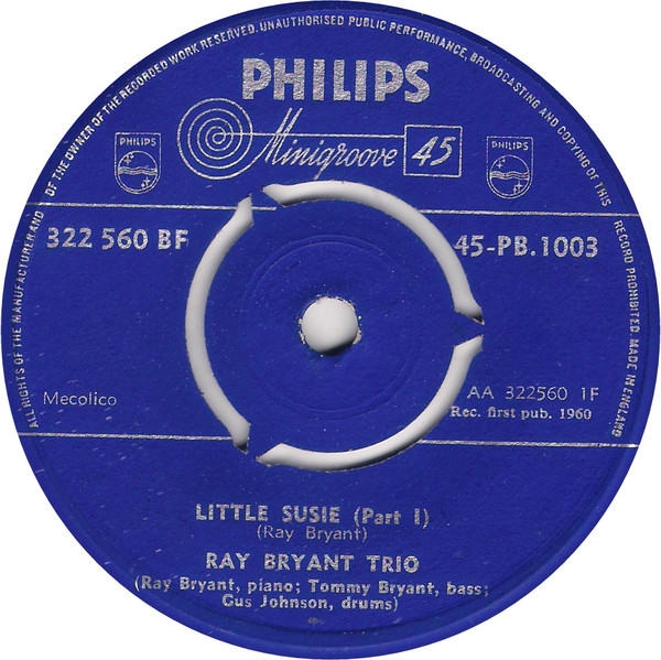 Ray Bryant Trio – Little Susie (1960, Vinyl) - Discogs