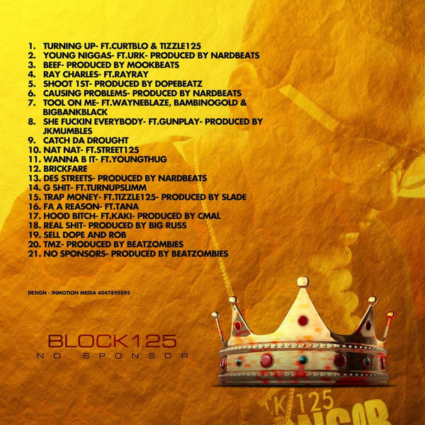 last ned album Block 125, DJ Scream , DJ Swamp Izzo - No Sponsor