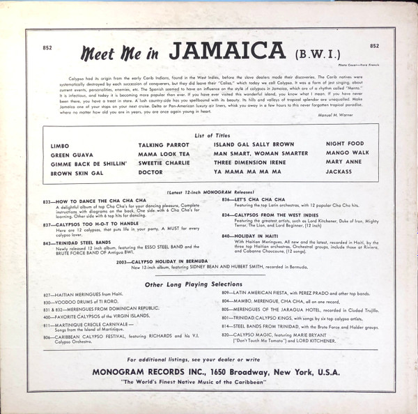 descargar álbum Various - Meet Me In Jamaica BWI