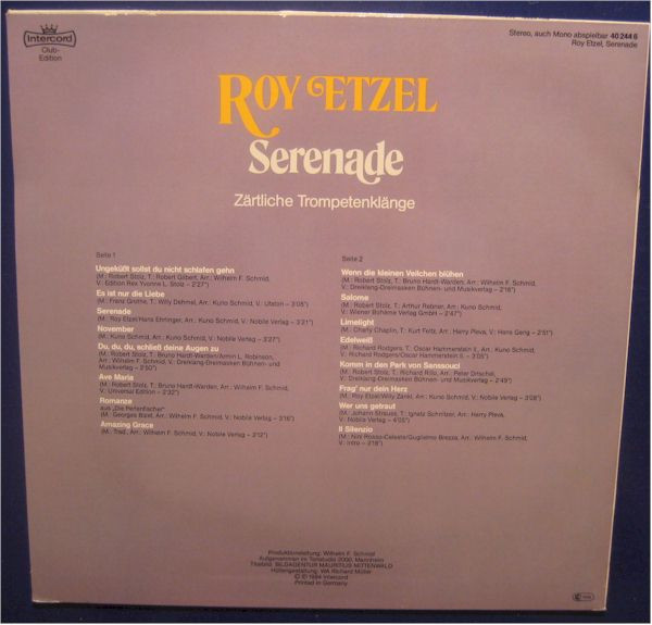 lataa albumi Roy Etzel - Serenade
