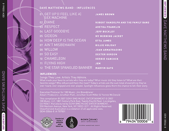 descargar álbum Various - Dave Matthews Band Influences