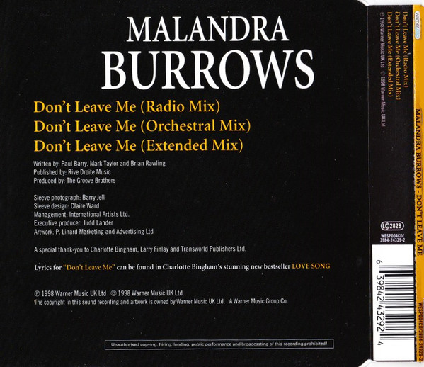 lataa albumi Malandra Burrows - Dont Leave Me