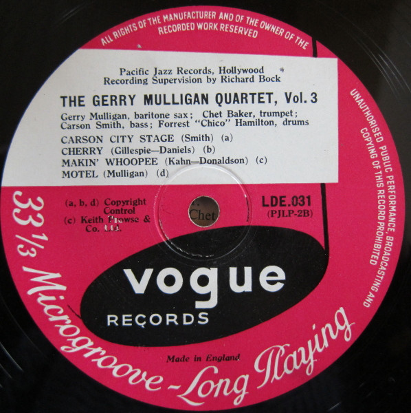 baixar álbum Gerry Mulligan Quartet Plus Lee Konitz - Volume 3