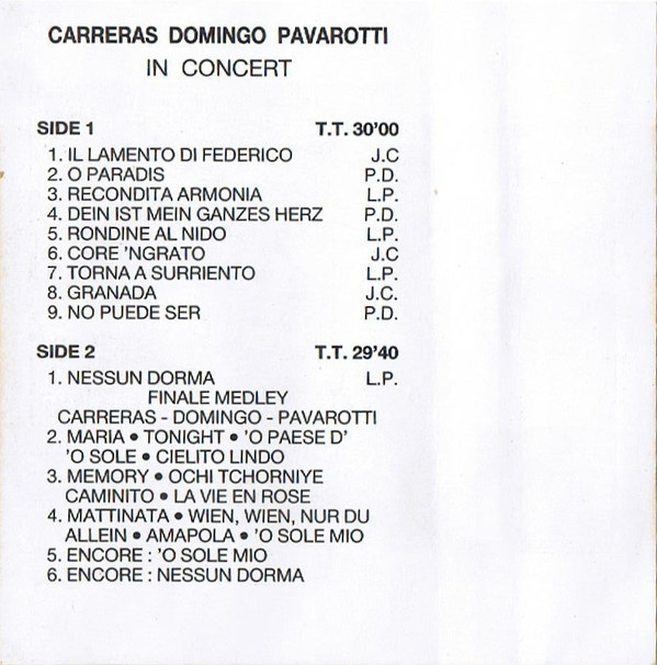 Album herunterladen Carreras, Domingo, Pavarotti - In Concert