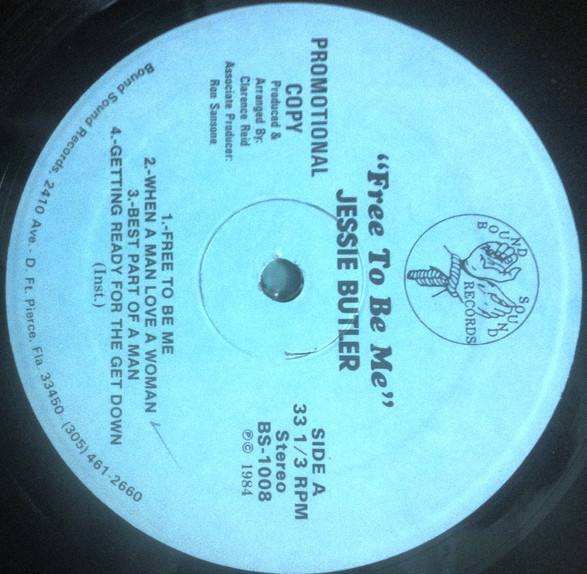 Jessie Butler – Free To Be Me (1984, Vinyl) - Discogs