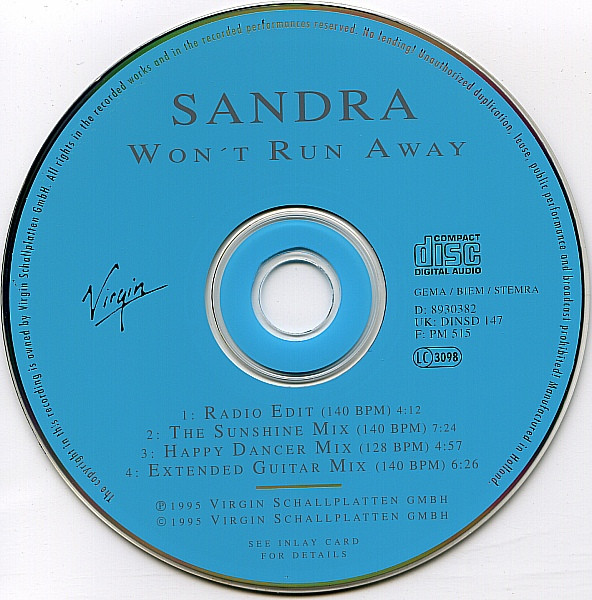 Album herunterladen Sandra - Wont Run Away