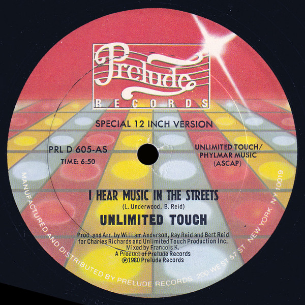 Unlimited Touch – I Hear Music In The Streets (1980, Vinyl) - Discogs