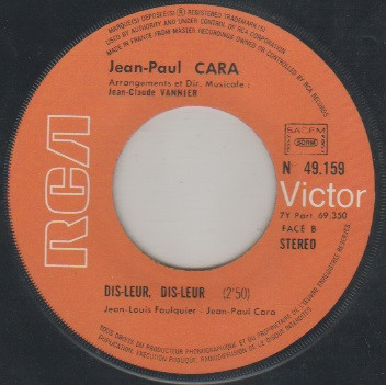 ladda ner album Jean Paul Cara - Ca Me Brûle Les Yeux Ca Me Brûle Le Coeur