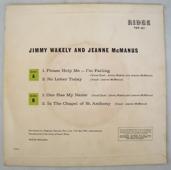 lataa albumi Jimmy Wakely And Jeanne McManus - Please Help Me Im Falling