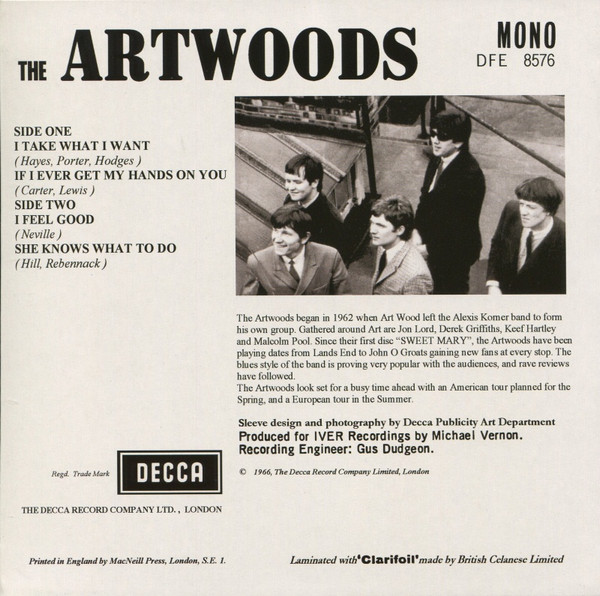 The Artwoods – The Artwoods (2010, Vinyl) - Discogs