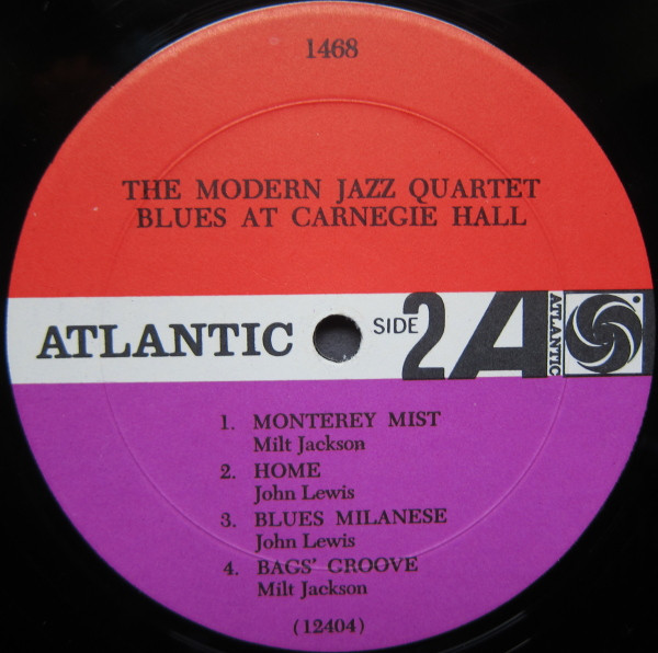 The Modern Jazz Quartet – Blues At Carnegie Hall (1966, Gatefold 