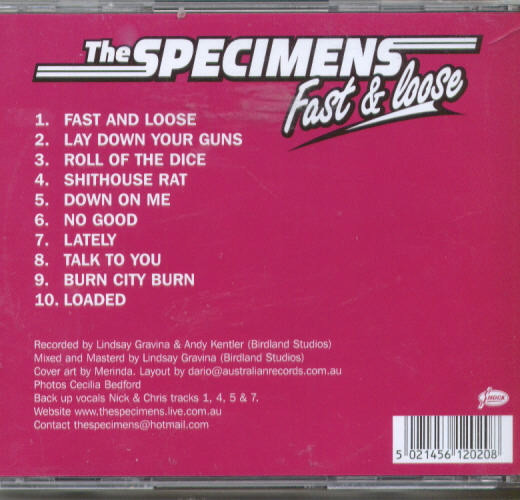 descargar álbum The Specimens - Fast And Loose