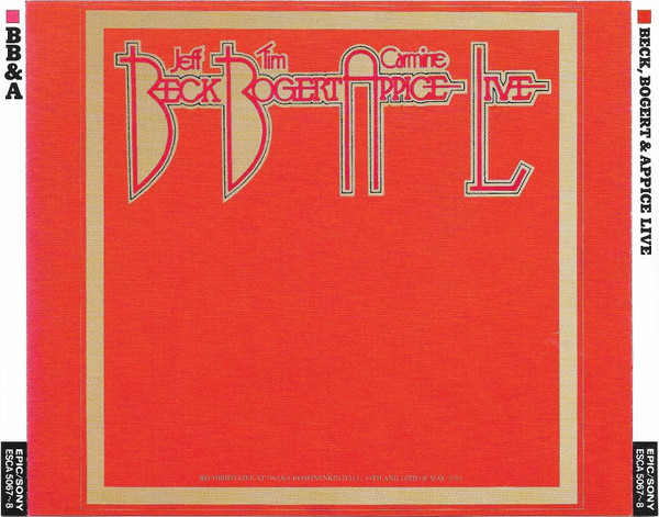 Beck, Bogert & Appice - Beck, Bogert & Appice Live