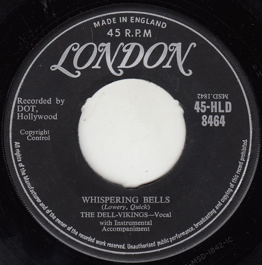 The Dell-Vikings – Whispering Bells (1957, Vinyl) - Discogs