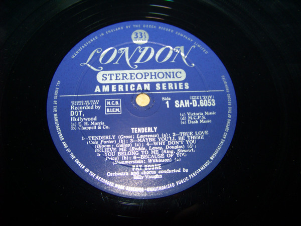 Pat Boone - Tenderly | London Records (SAH-D.6053) - 3