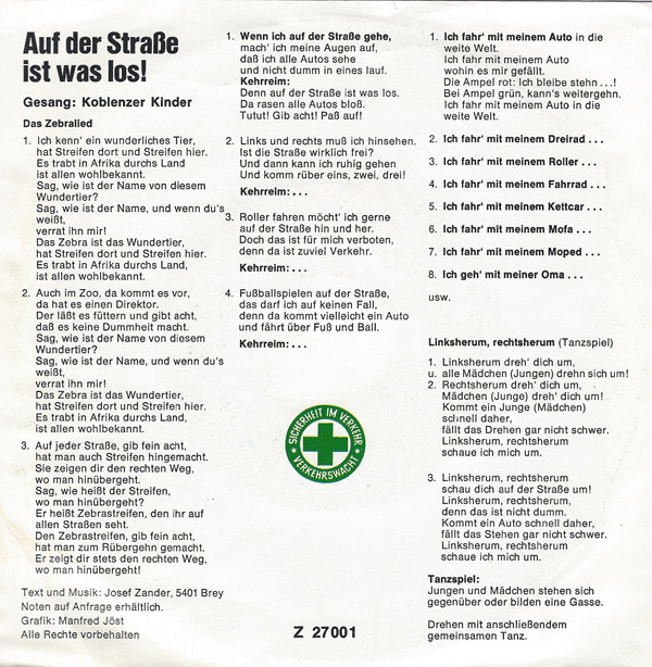 Album herunterladen Josef Zander - Auf Der Strasse Ist Was Los
