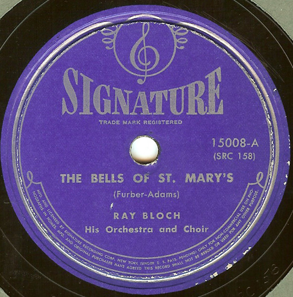 télécharger l'album Ray Bloch And His Orchestra - The Bells Of St Marys Spellbound