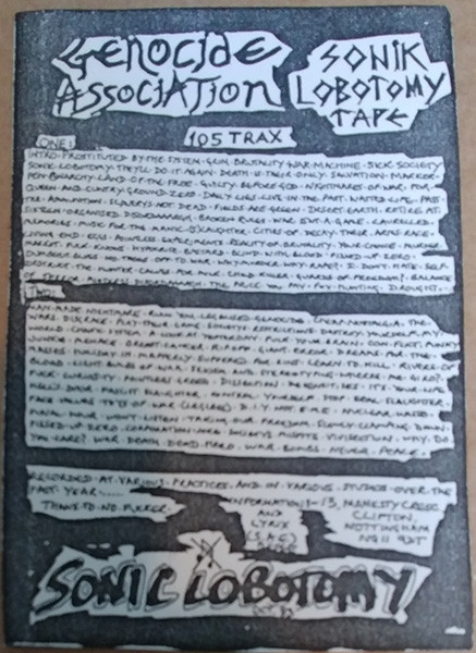 Genocide Association – Sonik Lobotomy Tape (1983, Cassette) - Discogs