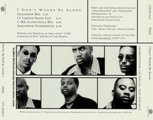 Shai – I Don't Wanna Be Alone (1996, CD) - Discogs