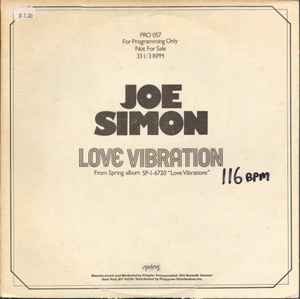 Joe Simon - Love Vibration album cover