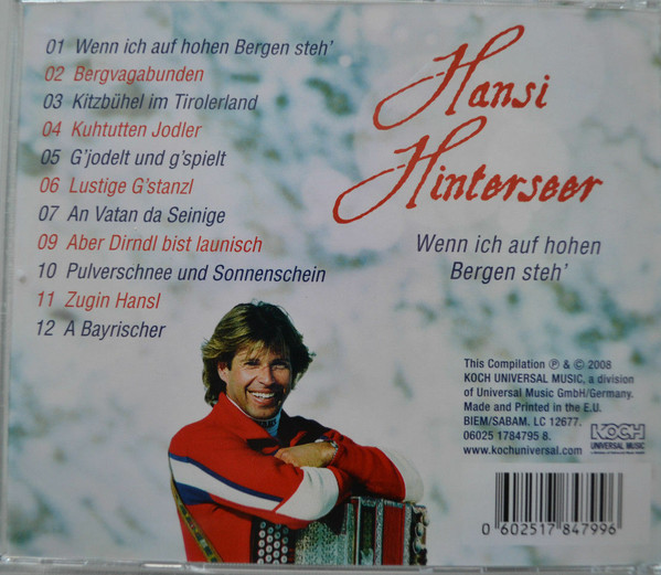 lataa albumi Hansi Hinterseer - Wenn Ich Auf Hohen Bergen Steh