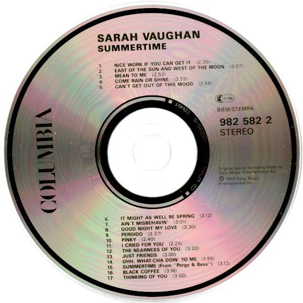 ladda ner album Sarah Vaughan - Summertime