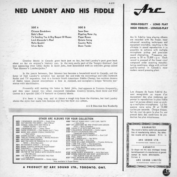 Album herunterladen Ned Landry - Ned Landry And His Fiddle