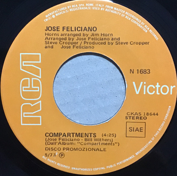 José Feliciano – Compartments (1973, Vinyl) - Discogs