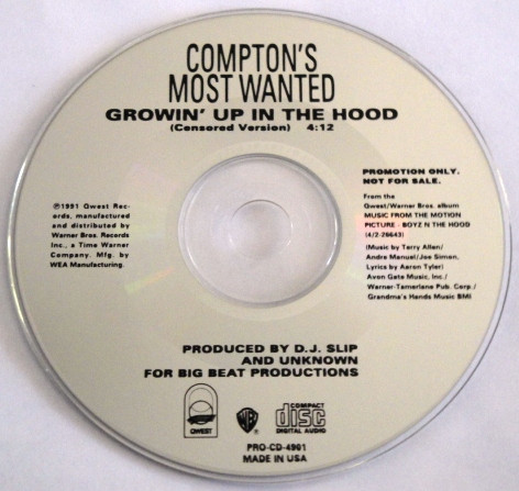 Comptons Most Wanted – Growin' Up In The Hood (1991, Vinyl) - Discogs