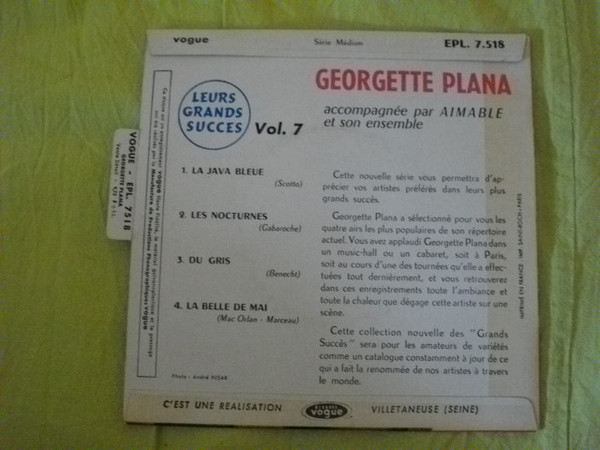 ladda ner album Georgette Plana Accompagnée Par Aimable Et Son ensemble - Leurs Grands Succès Vol 7