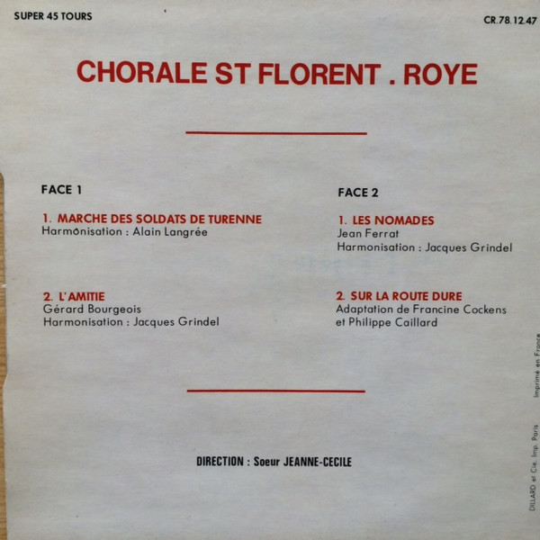 lataa albumi Download Chorale Saint Florent - Roye album