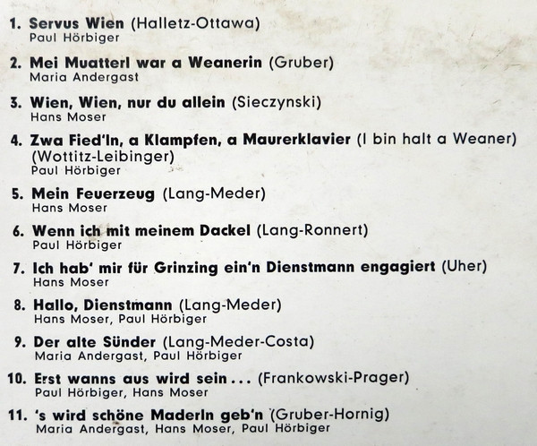 descargar álbum Paul Hörbiger Und Hans Moser - Servus Wien