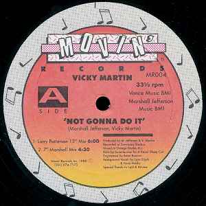 Not Gonna Do It - Vicky Martin