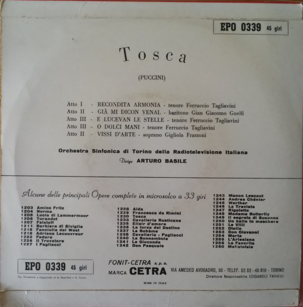 Album herunterladen Puccini - Brani Scelti DallOpera Tosca