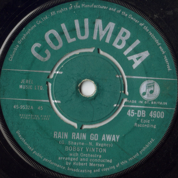 descargar álbum Bobby Vinton - Rain Rain Go Away Over And Over
