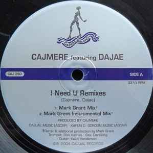Cajmere - I Need U (Remixes) album cover