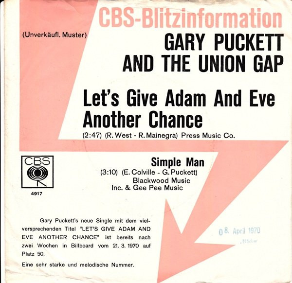 ladda ner album Gary Puckett And The Union Gap - Lets Give Adam And Eve Another Chance Simple Man