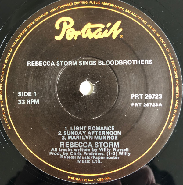 last ned album Rebecca Storm - Sings Blood Brothers