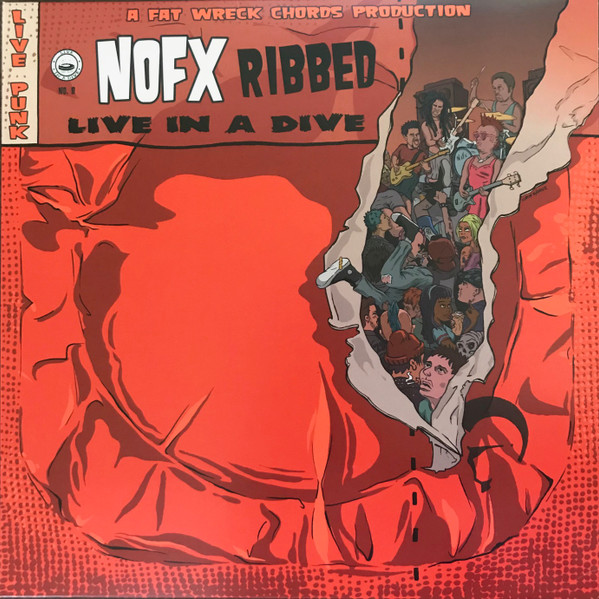 NOFX – Ribbed - Live In A Dive (2018, Bone W/ Oxblood Splatter 