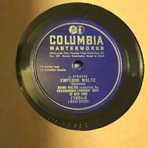 【12吋SP盤】EMPEROR WALTZ(KAISER-WALZER)皇帝円舞曲(j.Strauss,437・No.1.2)BRUNO WALTER&The VIENNA PHILHARMONIC Orch./SPレコード