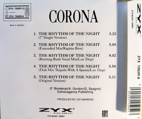 lataa albumi Corona - The Rhythm Of The Night UK Remixes