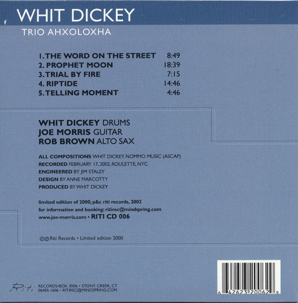 Album herunterladen Whit Dickey Trio Ahxoloxha - Prophet Moon