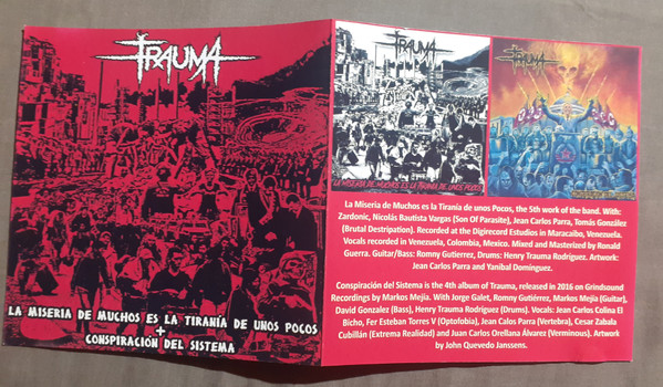 baixar álbum Trauma - La Miseria De Muchos Es la Tiranía De Unos Pocos Conspiración Del Sistema Bonus Tracks